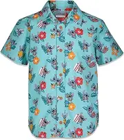 [Disney] Lilo & Stitch Mickey Mouse Lion King Simba Hawaiian Button Down Shirt Toddler to Big Kid