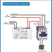 2Pc Tuya Smart Zigbee Switch with Temperature Sensor Passive Dry Contact Zigbee Relay Work with Home Assistant AC85-250V White