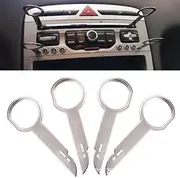 4 Pcs Radio Removal Tool,Key DIN Release Keys Set,Car Radio Removal Tool,Car Radio Release Keys Extraction Tool, Car CD DVD Host Key Disassembly Tool for Ford, Volkswagen and Mercedes