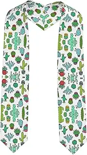 [SKKNT] Lovely Succulent Print Graduation Shawl Stole For Academic Commencements Honor Sash Congratulations Gift