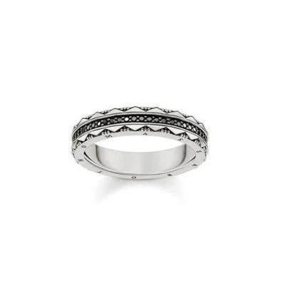 NEW Thomas Sabo Sterling Silver Ring Black Cubic Zirconia 925