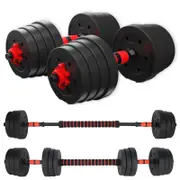 METEOR 30kg All-in-One Convertible Dumbbell Barbell Set