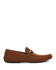 Ferragamo Men's Gancini Suede Loafers