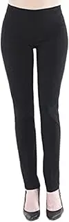 Slim-Sation Women's Wide Band Regular Length Pull-on Straight Leg Pant with Tummy Control