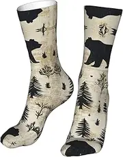 [CSIVKEJ] Crew Socks Comfort Casual Athletic Multi Design Socks For Women Men, Animal 18, One Size, Animal 18, One size