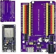 Esp32 Development Board - 38 Pins, Purple Design | Esp32s Microcontroller Breakout Board with Bluetoothh WiFi, Compatible Arduinno IDE Programming for Electronics Projects and Iot Applications