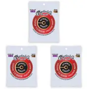 3x Martin Guitar Authentic Treated Strings 92/8 Phosphor MA535T Custom Light