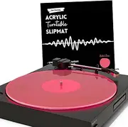 Acrylic Turntable Slipmat for Playing Vinyl Records (Rebel Rose)