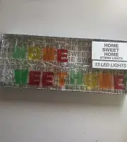 Battery Operated Home Sweet Home 13 LED String Lights. Indoor Use Only