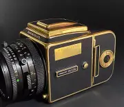 Hasselblad 500 501 503 Cowhide Genuine Leather Skin Cover Black Color ---AMANDA