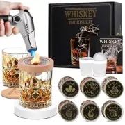 Whiskey Smoker Kit with Torch, Cocktail Smoker Kit, Smoked Old Fashioned Set, Bo