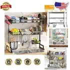 Versatile Over The Sink Dish Rack - Adjustable Design for Space-Saving Storage