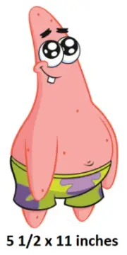 Patrick Star Decal Spongebob Squarepants Wall Sticker Cartoon Peel Stick Art