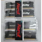 金士頓 HYPERX FURY 8GB (4GBX2) DDR3/DDR3L 1600 黑色/雙通道/終保