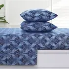 Tribeca Living Paisley Flannel Extra Deep Pocket Sheet Set with Oversized Fla...