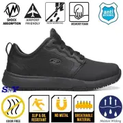 Dr. Scholl's Women's Non-Slip Arch Support Microbe Odor Shield Work Black Shoes