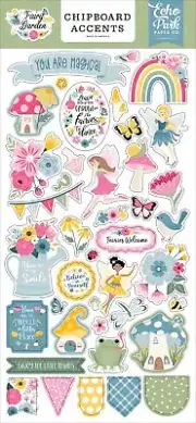 Echo Park Chipboard 6"X13"-Accents, Fairy Carden (Pack of 3)