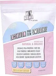 Hey Mama Lactation Supplement Protein Smoothie - Breastfeeding Support, Postpartum Nutrition, Gluten and Dairy Free - 300g Vanilla - 10 Servings…
