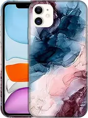 GlamCase for iPhone 11, iPhone 11 Case - Abstract Marble Pattern Design Printed Slim & Sleek Cute Plastic Hard Snap on Protective Designer Back Phone Case/Cover for iPhone 11