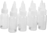 jojofuny 10Pcs Plastic Dispensing Bottles with Caps Lightweight Paint and Liquid Storage Bottles for Artists for Oils Glue Ink and More