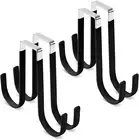 4 Pack Double Sided Over The Door Hooks for Clothes Hats Bags Bathroom