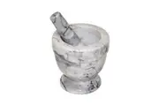 2pc Integra Kitchen Marble Mortar & Pestle Herb/Spice Grinding Set 10cm Grey