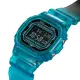 【CASIO 卡西歐】G-SHOCK 藍牙 經典方形/42mm/半透明 漸變透藍(DW-B5600G-2)