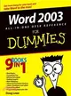 WORD 2003 ALL-IN-ONE DESK REFERENCE FOR DUMMIES