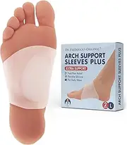 Dr. Frederick's Original Arch Support Sleeves Plus - Doctor Developed Flat Foot Arch Supports for Men & Women - 2 Pieces - Arch Pain Relief - Large/XL, Large/X-Large (Pack of 2)