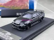BH Fuji 1:64 Black Carbon Skyline GTR R34 Nismo Z-Tune Model Diecast Metal Car