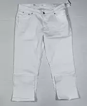 $198 New BRAX Chuck Men's Size 36x34 Casual White Hi-Flex 5 Pocket Chino Pants