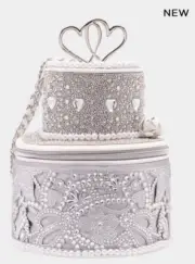 Betsey Johnson Kitsch Frost Yourself Bling Wedding Cake Crossbody Bag New Sealed
