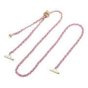 Purse Chain Strap, 46 Inch Adjustable Chains Strap Purple/Light Gold