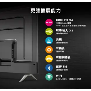 AOC 43型 4K聯網 HDR (Google認證) 語音遙控 電視/液晶顯示器 43U6418