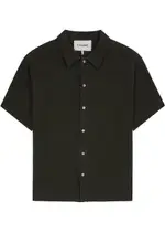 Frame Waffle-knit Cotton Shirt - Black - S S