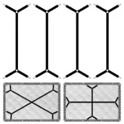 4 Pcs Sheet Straps, Adjustable Mattress Sheet Clips,Fitted Sheet Straps Keepi...