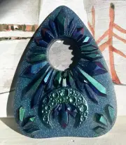 Ouija Board Planchette ~ Witchy Decor ~ Handcrafted Resin ~ Midnight Blue
