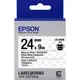 LK-6TBN EPSON 標籤帶(透明底黑字/24mm) C53S656412 適用 LW-700/LW-900
