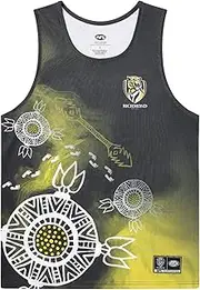 Richmond Tigers AFL Footy Mens Adults Indigenous Training Singlet
