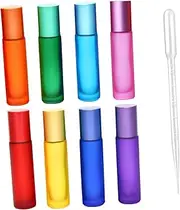 BAZEITFLOW 1Set Bottles Compact Perfume and Cosmetic Containers with Dropper Refillable and Portable for Travel Essential Oils and Makeup