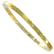 Oroton Vintage Minimalist Thin Gold Link Bracelet Womens Jewelry 8 1/4"