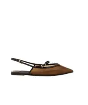 Le Silla Morgana Slingback Flat Shoes 36,38,42 Brown