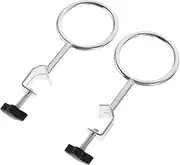 NAMOARLY 2pcs Iron Support Rings for Labs Retort Stand Accessories Experiment Equipment for School and Home Science Use Random Color