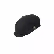 Flat Cap 8 Panels Newsboy Peaky Blinders Baker Golf Driving Boy Mens Beret Black