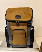 New TUMI Thornhill Unisex Travel Backpack Triple Pocket Expendable Gold Brown