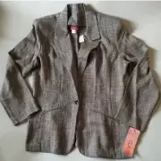 Vintage Claude Gray Blazer Jacket Size 9/10, Shoulder Pads