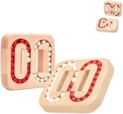 Rotating Magic Bean Fingertip Toy Wood Puzzles, Funny Bean Brain Teaser Sensory Puzzles, Wooden Spinning Magic Cube Toys, for Relaxing (Wooden Balls,2 Pcs)