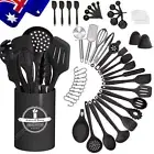 Silicone Kitchen Utensils Set Cookware Nonstick Baking Cooking Spoon Tools AU