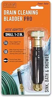 DrainX Hydro Pressure Drain Cleaning Bladder Pro - Fits 1" to 2" Drain Pipes - Unclogs Stubborn Blockages in Bathroom Sinks, Shower Drains, Bathtubs, Plumbing Pipes