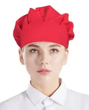 3pcs Unisex Chef Hat Adjustable Elastic Work Cap Kitchen Cooking Baker Chef C...